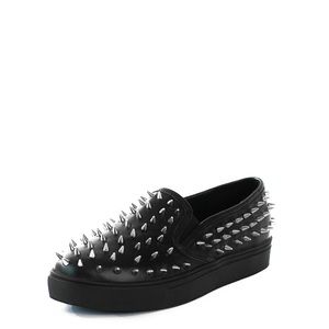 NEW— CHARLA TEDRICK SPIKED SLIP ON SNEAKER.